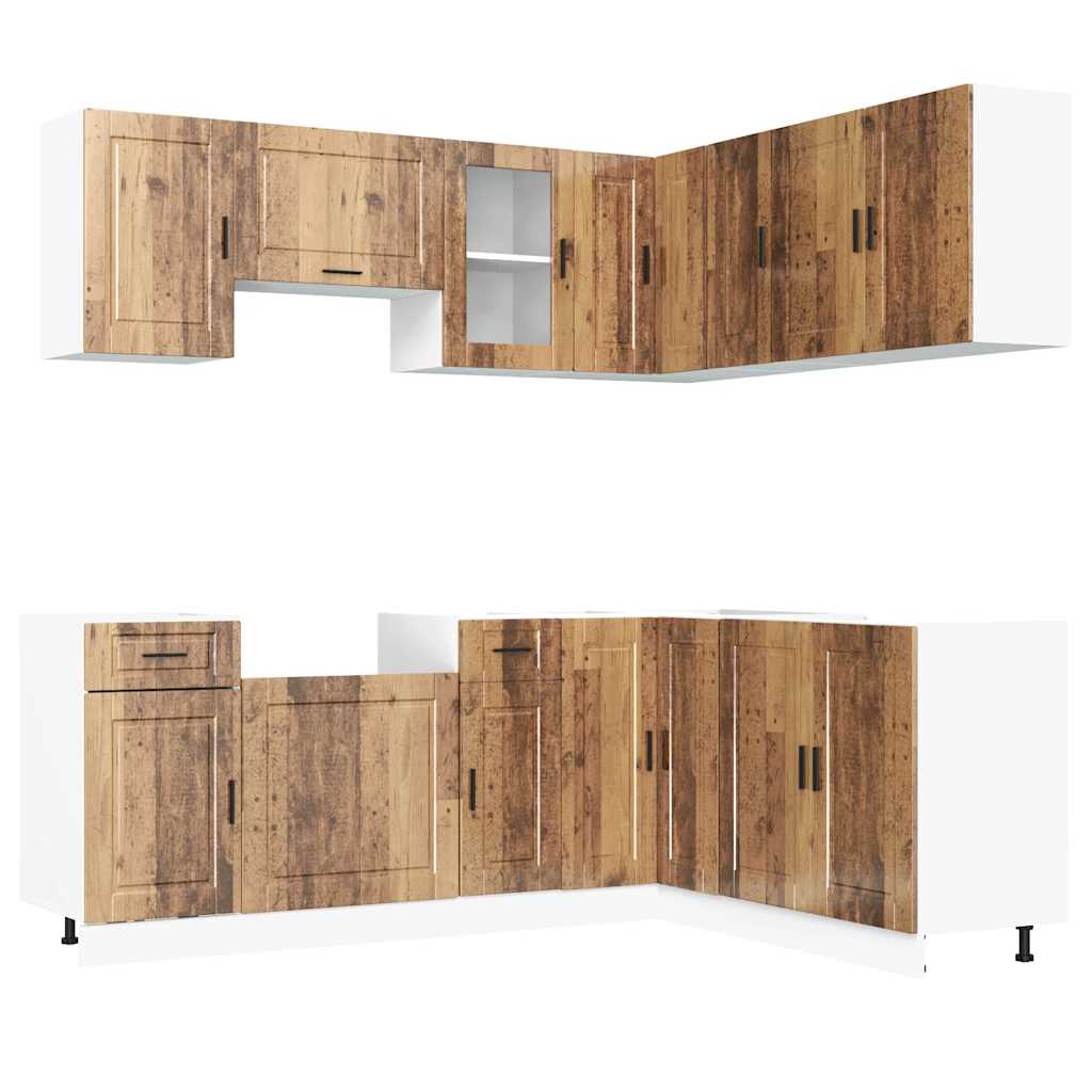 Set Mobili da Cucina 11 pz Porto Legno Antico in Truciolato - homemem39