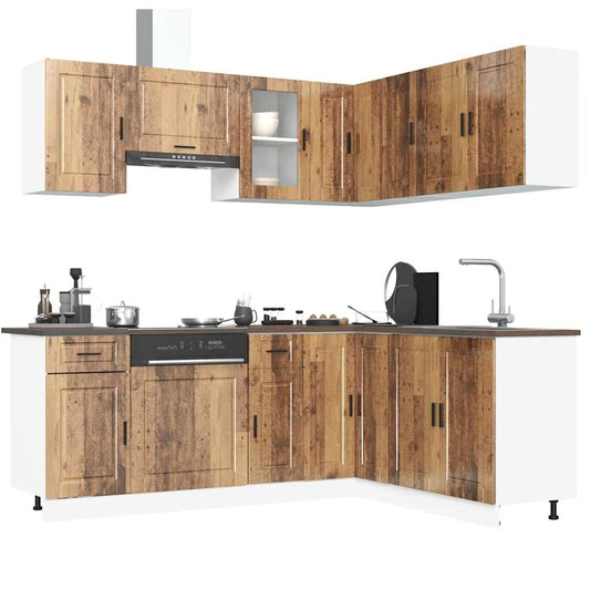 Set Mobili da Cucina 11 pz Porto Legno Antico in Truciolato - homemem39