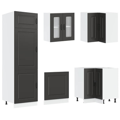 Set Mobili da Cucina 14 pz Kalmar Neri Legno Multistrato | homemem39