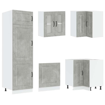Set Mobili da Cucina 14 pz Kalmar Grigio Cemento in Truciolato - homemem39