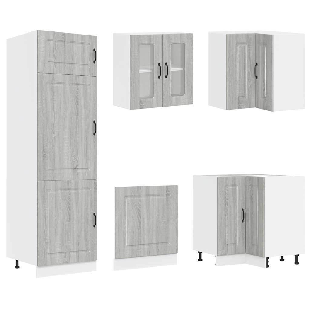 Set Mobili da Cucina 14 pz Kalmar Grigio Sonoma in Truciolato | homemem39