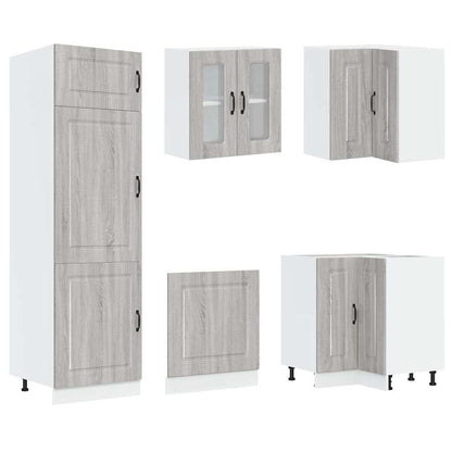 Set Mobili da Cucina 14 pz Kalmar Grigio Sonoma in Truciolato - homemem39