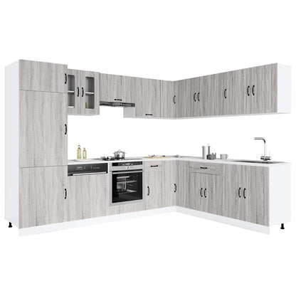 Set Mobili da Cucina 14 pz Kalmar Grigio Sonoma in Truciolato | homemem39