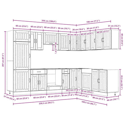 Set Mobili da Cucina 14 pz Lucca Rovere Sonoma in Truciolato - homemem39