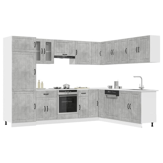 Set Mobili da Cucina 14 pz Lucca Grigio Cemento in Truciolato