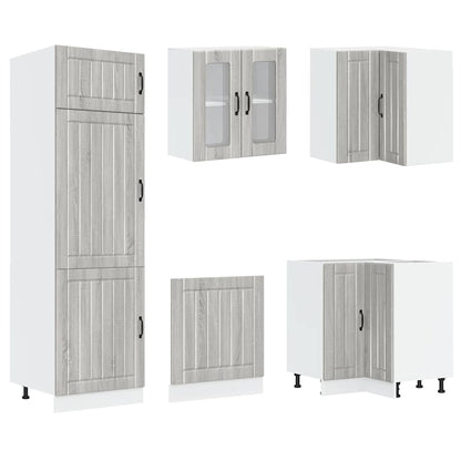 Set Mobili da Cucina 14 pz Lucca Grigio Sonoma in Truciolato | homemem39