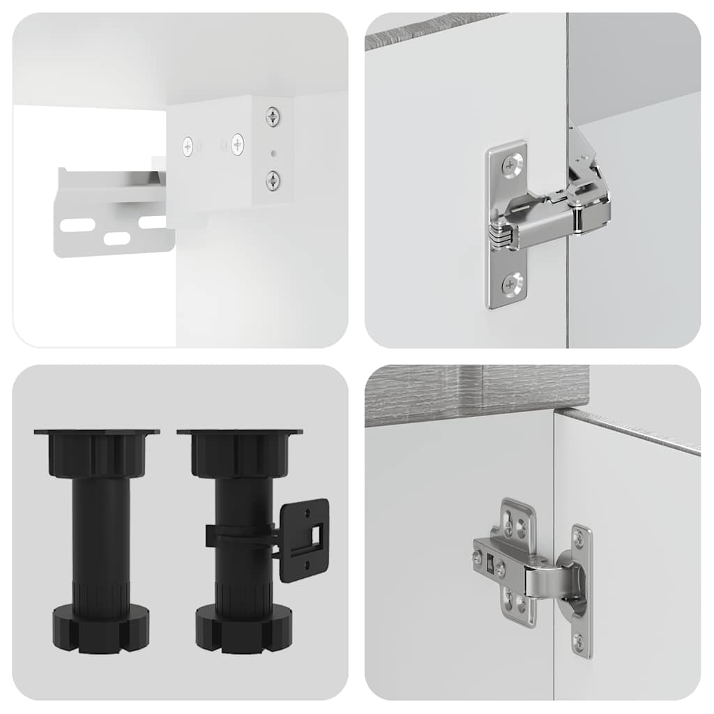 Set Mobili da Cucina 14 pz Lucca Grigio Sonoma in Truciolato - homemem39