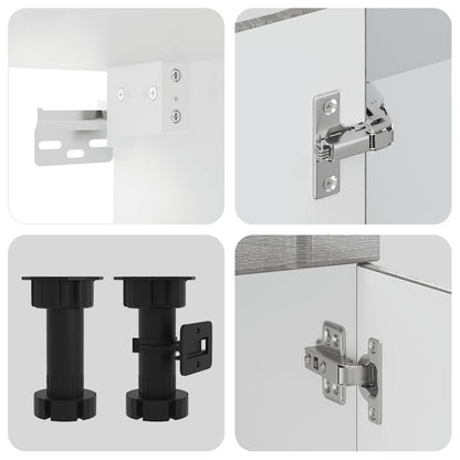 Set Mobili da Cucina 14 pz Lucca Grigio Sonoma in Truciolato - homemem39