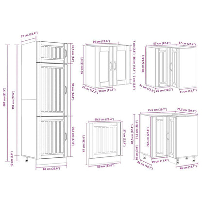 Set Mobili da Cucina 14 pz Lucca Grigio Sonoma in Truciolato - homemem39