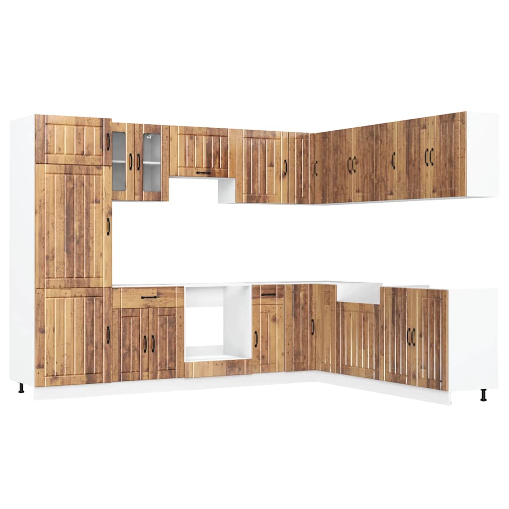 Set Mobili da Cucina 14 pz Lucca Legno Antico in Truciolato - homemem39