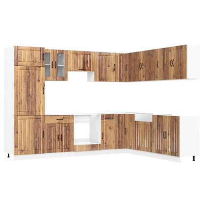 Set Mobili da Cucina 14 pz Lucca Legno Antico in Truciolato - homemem39