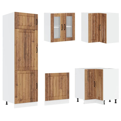 Set Mobili da Cucina 14 pz Lucca Legno Antico in Truciolato - homemem39