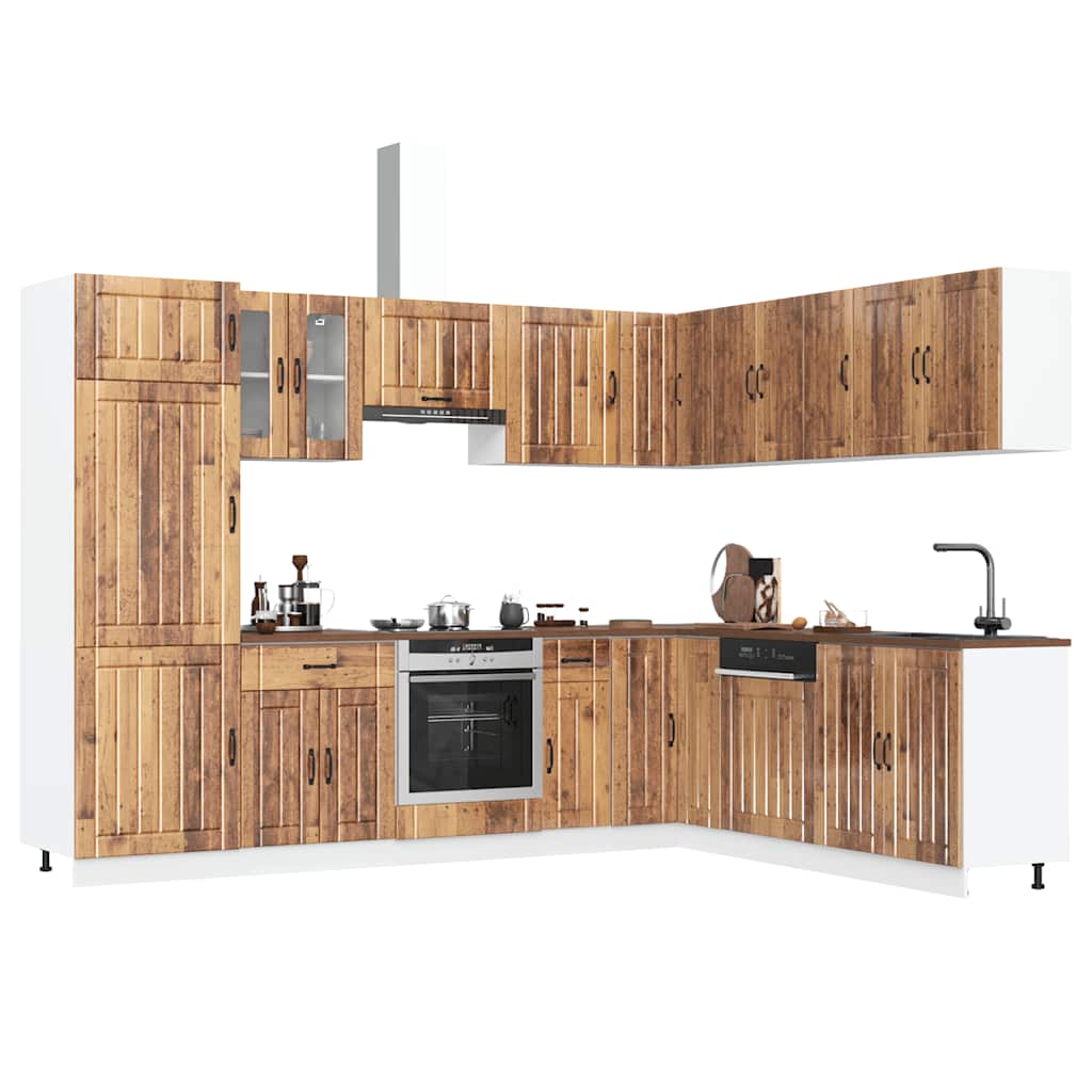 Set Mobili da Cucina 14 pz Lucca Legno Antico in Truciolato - homemem39