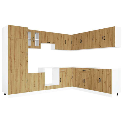 Set Mobili da Cucina 14 pz Lucca Rovere Artigianale Truciolato | homemem39