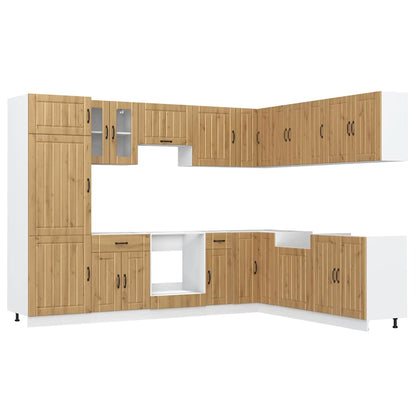 Set Mobili da Cucina 14 pz Lucca Rovere Artigianale Truciolato - homemem39