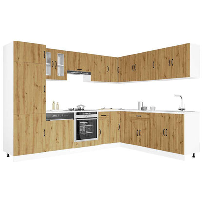 Set Mobili da Cucina 14 pz Lucca Rovere Artigianale Truciolato | homemem39