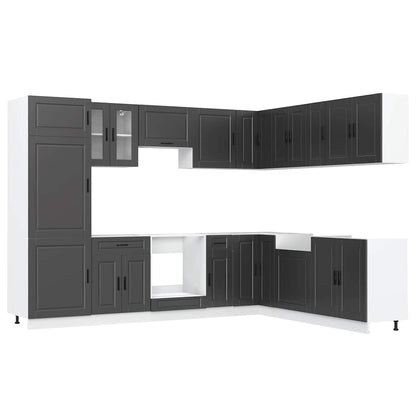 Set Mobili da Cucina 14 pz Porto Neri Legno Multistrato - homemem39