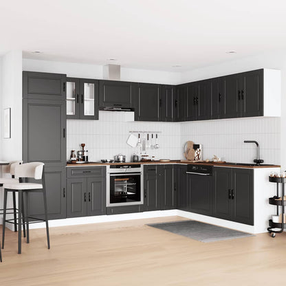Set Mobili da Cucina 14 pz Porto Neri Legno Multistrato - homemem39