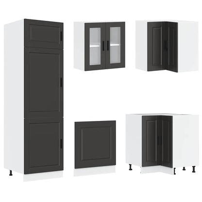 Set Mobili da Cucina 14 pz Porto Neri Legno Multistrato | homemem39