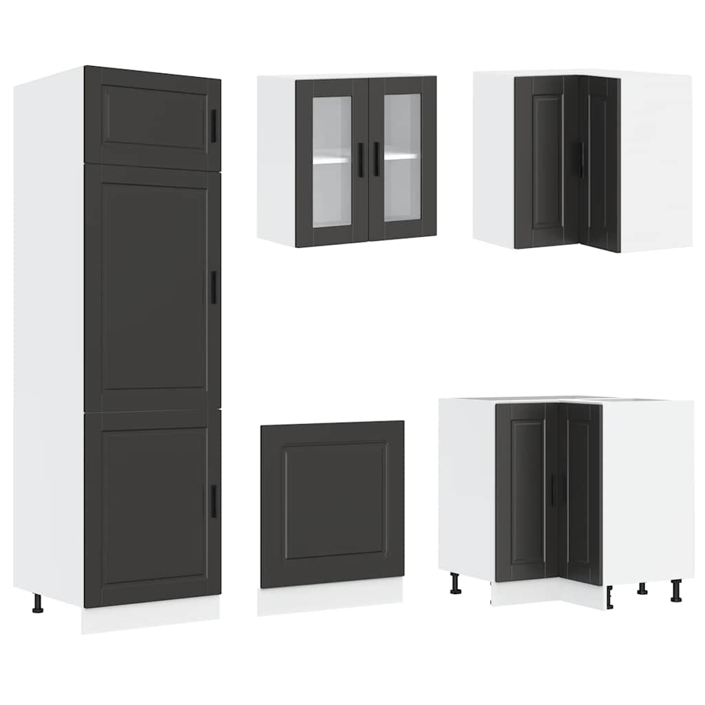 Set Mobili da Cucina 14 pz Porto Neri Legno Multistrato - homemem39