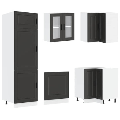 Set Mobili da Cucina 14 pz Porto Neri Legno Multistrato - homemem39