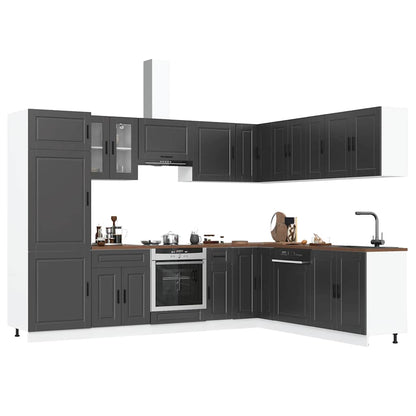 Set Mobili da Cucina 14 pz Porto Neri Legno Multistrato - homemem39