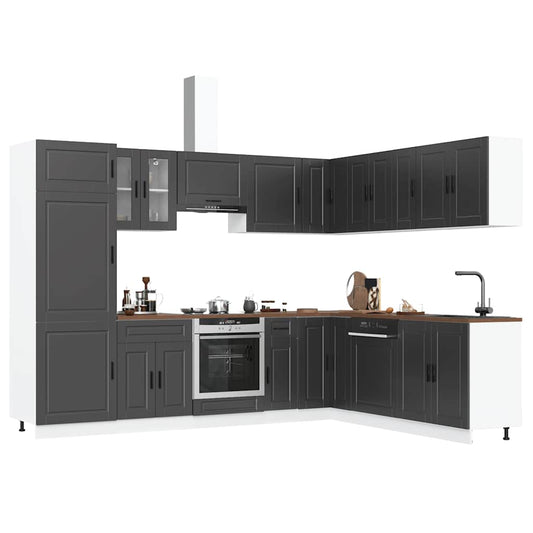 Set Mobili da Cucina 14 pz Porto Neri Legno Multistrato - homemem39