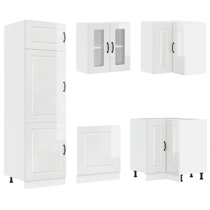 Set Mobili da Cucina 14 pz Porto Bianchi Lucido in Truciolato - homemem39