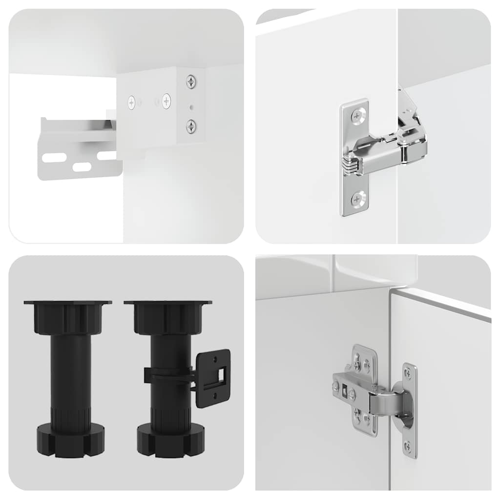 Set Mobili da Cucina 14 pz Porto Bianchi Lucido in Truciolato - homemem39