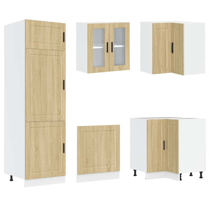 Set Mobili da Cucina 14 pz Porto Rovere Sonoma in Truciolato - homemem39