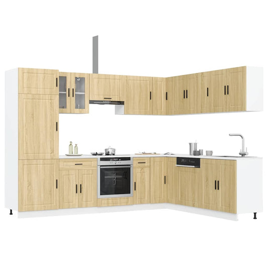Set Mobili da Cucina 14 pz Porto Rovere Sonoma in Truciolato - homemem39