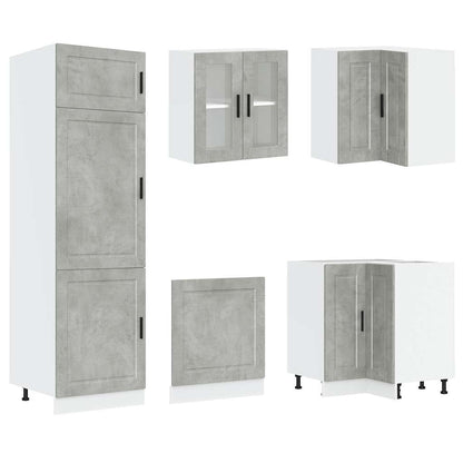 Set Mobili da Cucina 14 pz Porto Grigio Cemento in Truciolato - homemem39