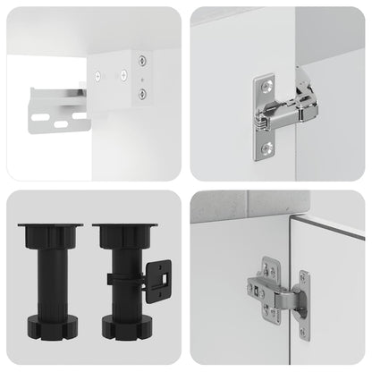 Set Mobili da Cucina 14 pz Porto Grigio Cemento in Truciolato - homemem39