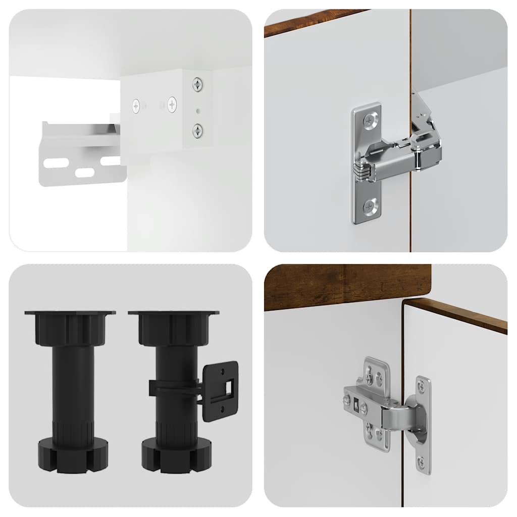 Set Mobili da Cucina 14 pz Porto Rovere Fumo in Truciolato | homemem39