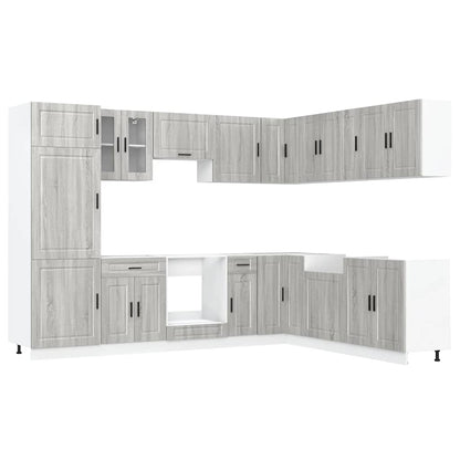 Set Mobili da Cucina 14 pz Porto Grigio Sonoma in Truciolato - homemem39