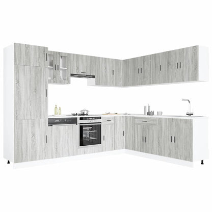 Set Mobili da Cucina 14 pz Porto Grigio Sonoma in Truciolato | homemem39