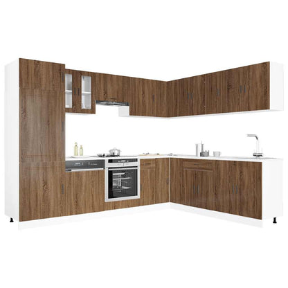 Set Mobili da Cucina 14 pz Porto Rovere Marrone in Truciolato | homemem39