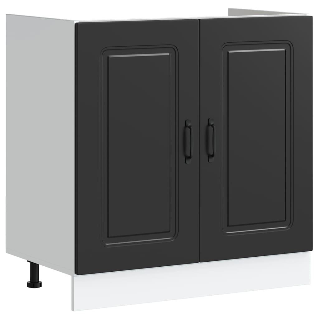 Mobile da cucina con porta Kalmar Nero 80 x 46 x 81,5 cm | homemem39