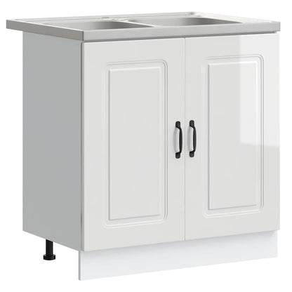 Mobile da cucina Kalmar Bianco Lucido 80 x 46 x 81,5 cm | homemem39