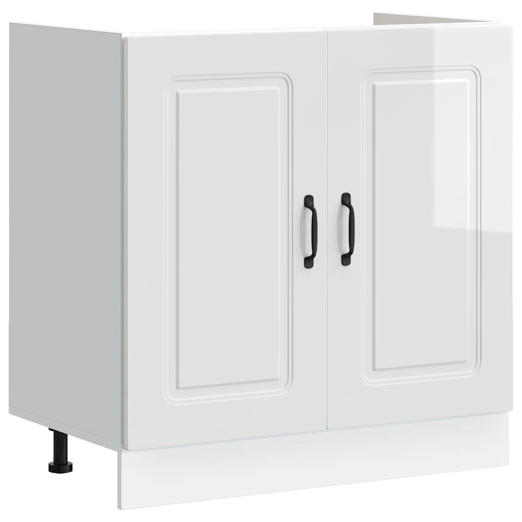 Mobile da cucina Kalmar Bianco Lucido 80 x 46 x 81,5 cm | homemem39