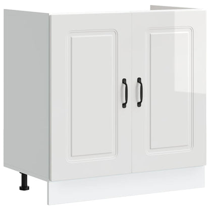 Mobile da cucina Kalmar Bianco Lucido 80 x 46 x 81,5 cm | homemem39