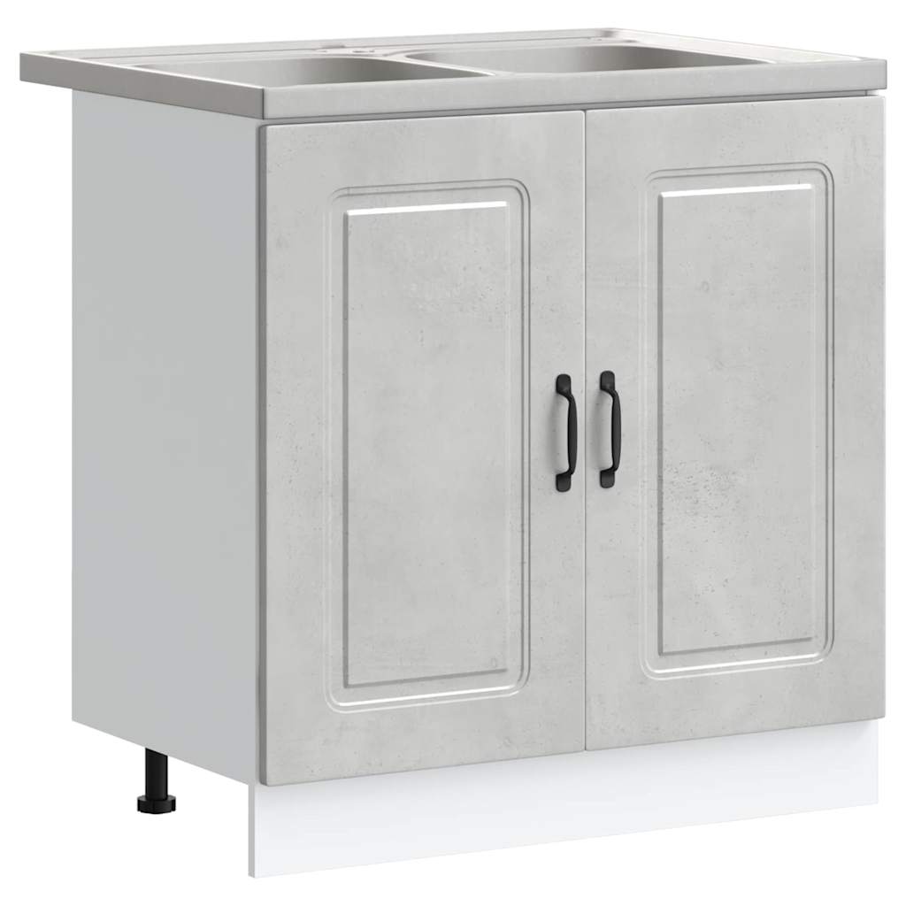 Mobile da cucina Kalmar Grigio cemento 80 x 46 x 81,5 cm | homemem39