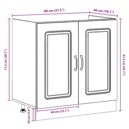 Mobile da cucina Kalmar Grigio Sonoma 80 x 46 x 81,5 cm | homemem39