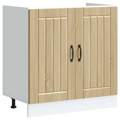 Mobiletto per lavabo con porta Lucca 2 pcs Rovere Sonoma | homemem39