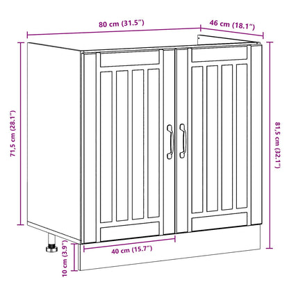 Mobiletto per lavabo con porta Lucca 2 pcs Rovere Sonoma | homemem39