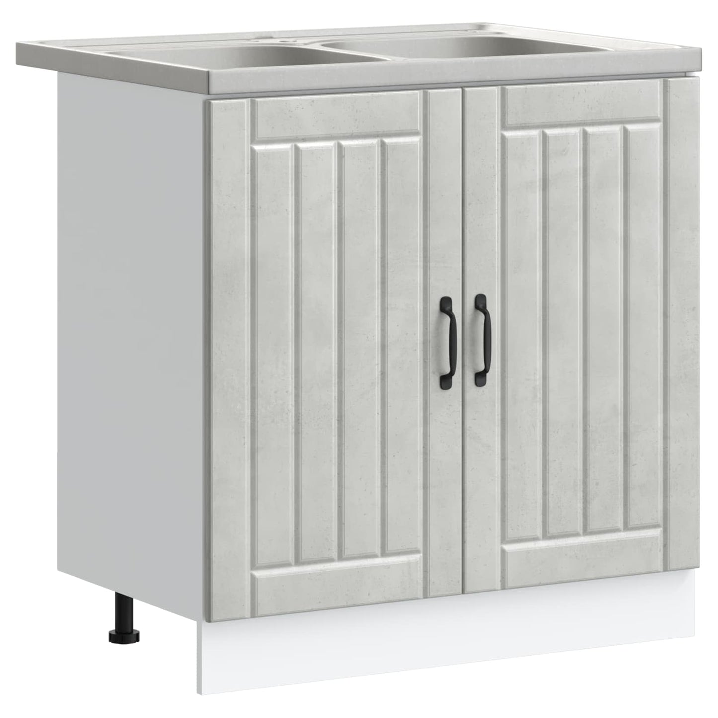Mobiletto per lavabo con porta Lucca 2 pcs Grigio cemento | homemem39