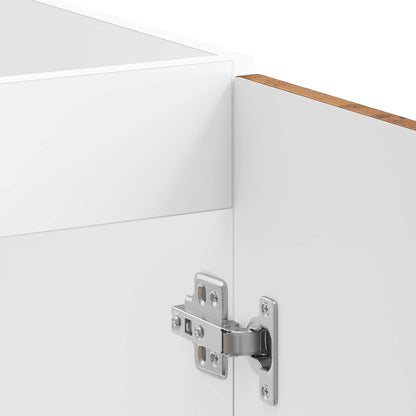 Mobiletto per lavabo con porta Lucca 2 pcs Legno vecchio | homemem39