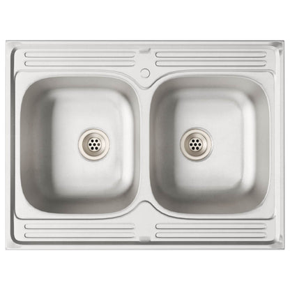 Mobiletto per lavabo Porto 2 pcs Bianco Legno multistrato | homemem39