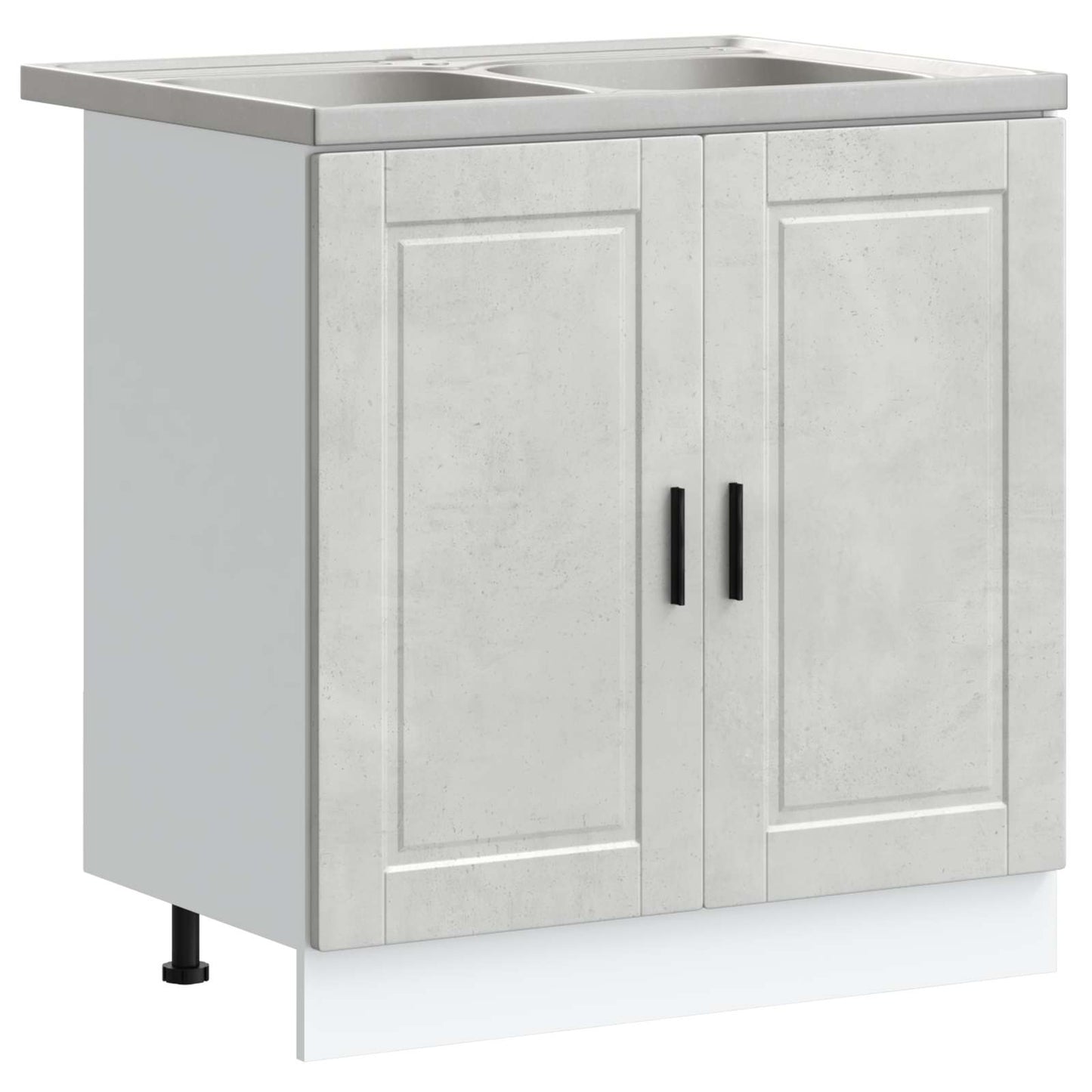 Mobiletto per lavabo Porto 2 pcs Grigio Legno multistrato | homemem39
