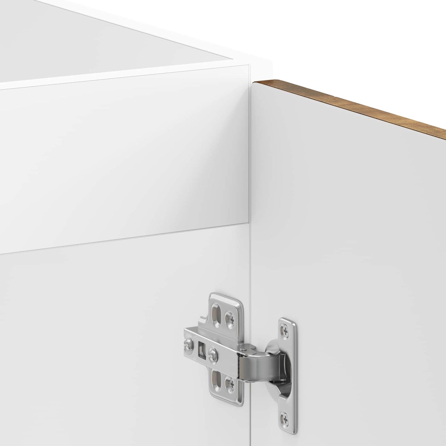 Mobiletto per lavabo Porto 2 pcs Marrone Legno multistrato